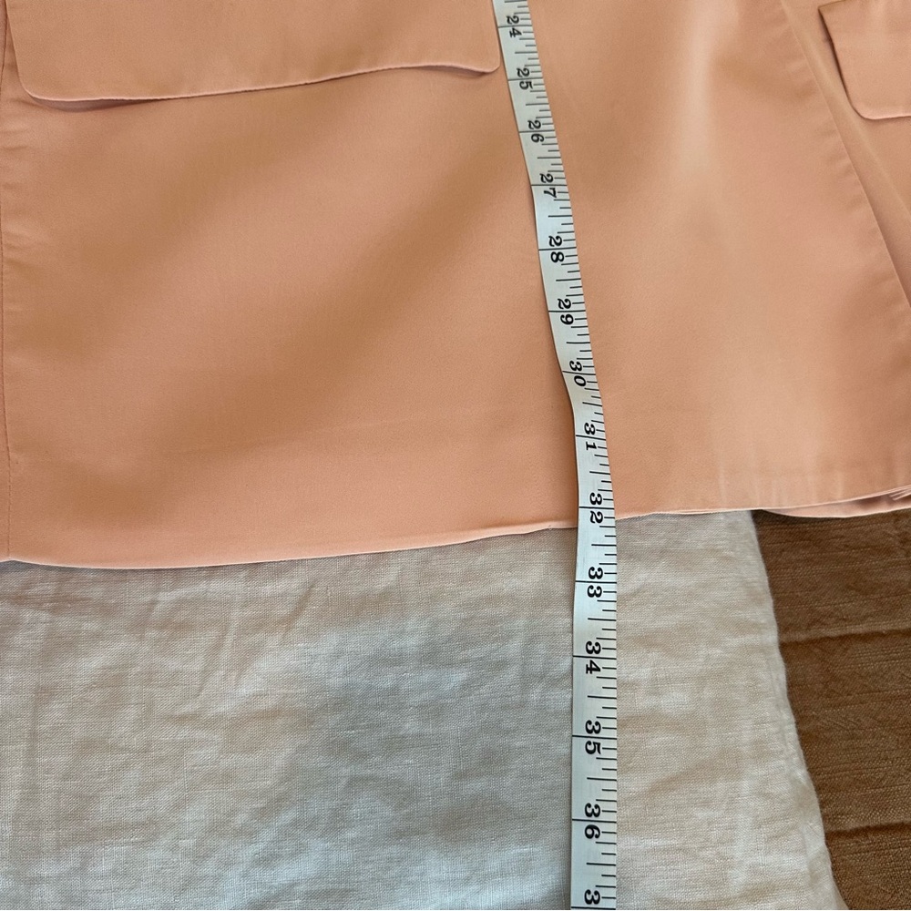 Blush Peach Single-Button Notch Lapel Blazer - Picture 13 of 16